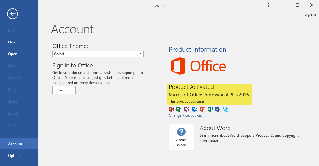 how to activate office 2016 free